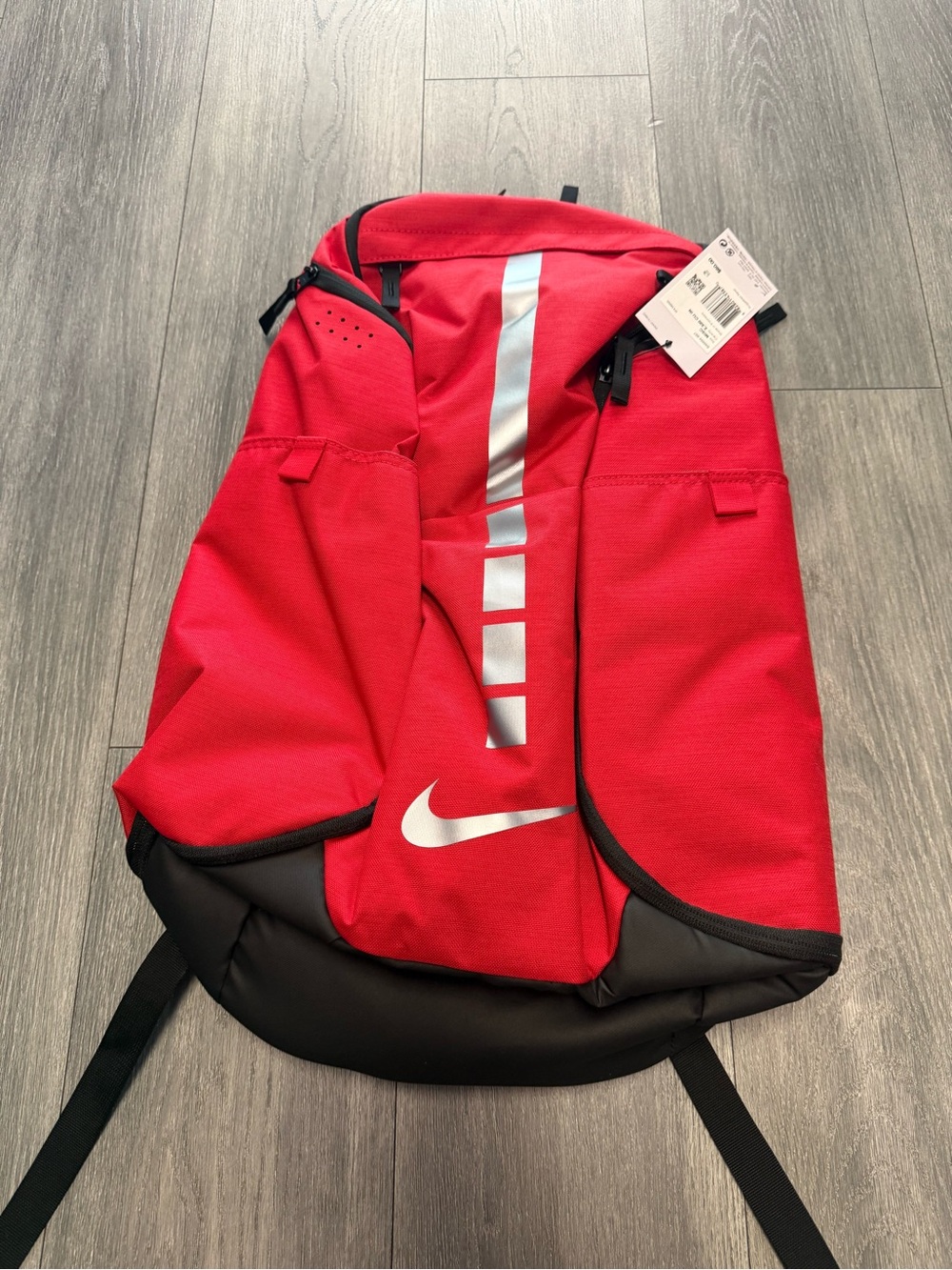 Nike Hoops Elite Pro Backpack Game Red Black Silver Basketball BA5554-657 38L